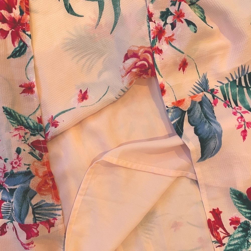 Gibson x Hi Sugarplum Pink Tropical Babydoll Maxi Dress, M - Picture 5 of 7